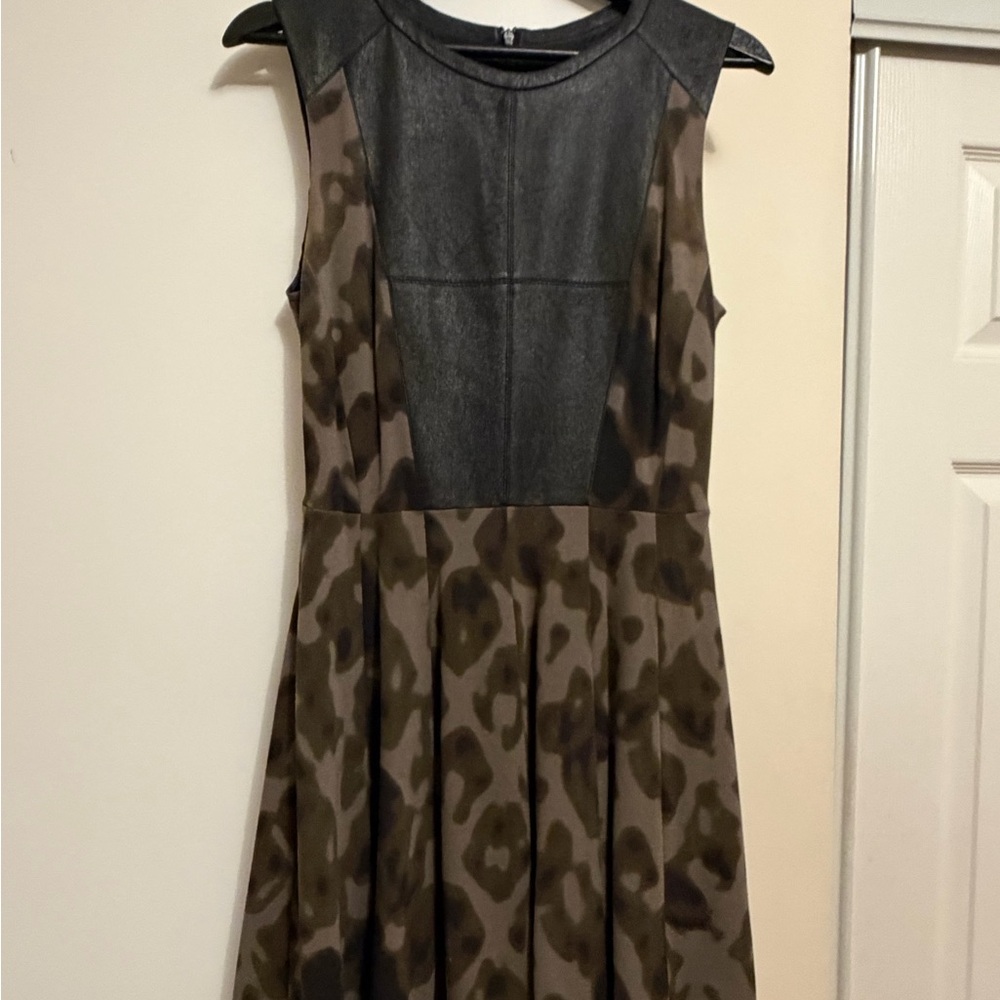 Karen Millen Animal Print Dress with Black Accents